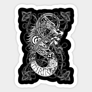 Fenrir - Norse Wolf Knotwork Sticker